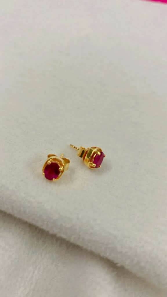 Buy Gold Baby Earrings (Bali) – traditional, lightweight, and safe jewellery for little ones.