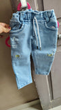 Jeans for Baby Girl featuring a stylish denim design, comfortable fit, and versatile everyday look, perfect for pairing with tops, T-shirts, shirts, and jackets for casual outings and playtime.