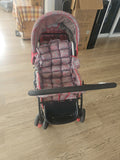 BABYHUG Baby Stroller/Pram in Used condition featuring comfortable seating, protective canopy, sturdy frame and smooth-moving wheels for convenient everyday walks, outings and travel with your baby.