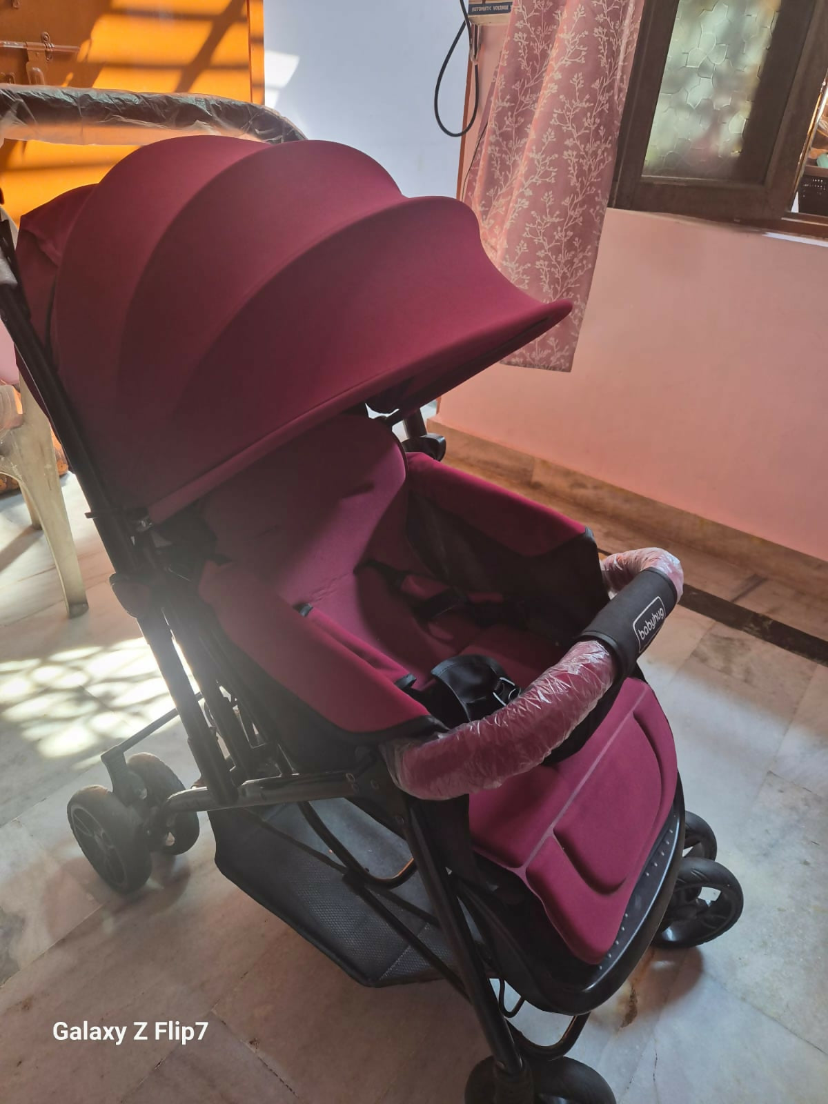 BABYHUG Symphony Baby Stroller/Pram featuring comfortable seating, a protective canopy, sturdy frame and smooth-moving wheels for convenient everyday walks, outings and travel with your baby.