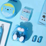 The stationery set includes electric pencil sharpener, electric eraser, desktop vacuum cleaner and 10 eraser refills, which is a good helper for your study