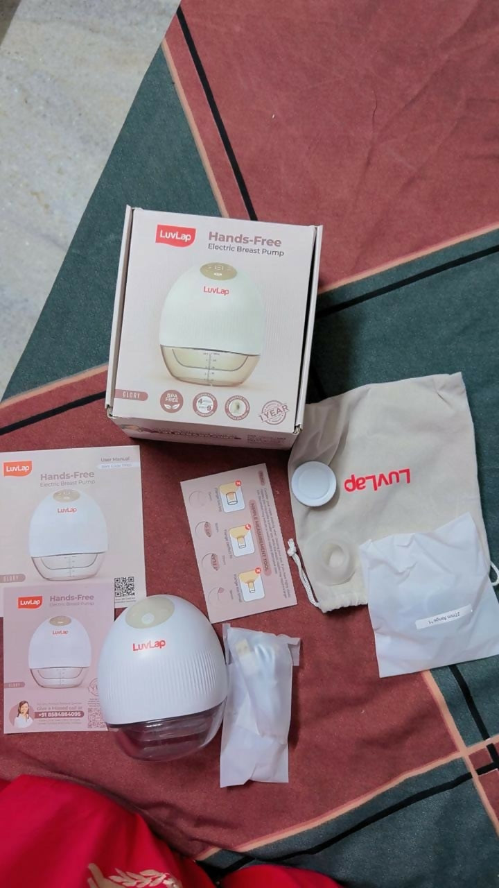 LuvLap wearable breast pump, almost new, hands-free and compact design