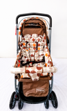 BABYHUG Cosy Cosmo baby stroller with reclining seat, foldable pram design, safety harness, smooth wheels, adjustable canopy, and comfortable travel support from newborn to toddler.