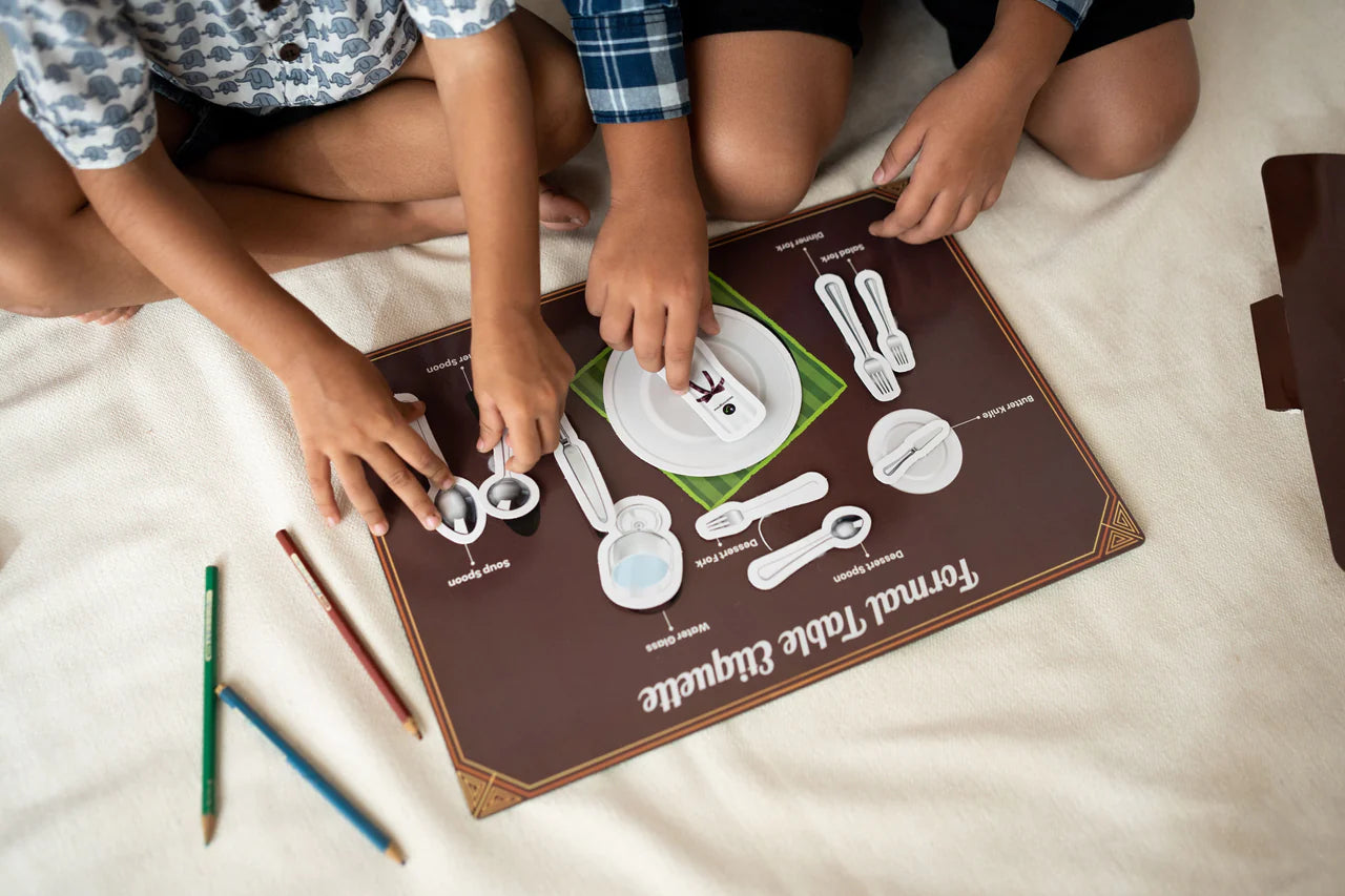 ILEARNNGROW Dining Etiquettes Sheets a comprehensive tool designed to refine your dining skills and elevate your social grace. - PyaraBaby