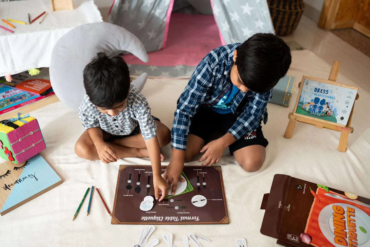 ILEARNNGROW Dining Etiquettes Sheets a comprehensive tool designed to refine your dining skills and elevate your social grace. - PyaraBaby