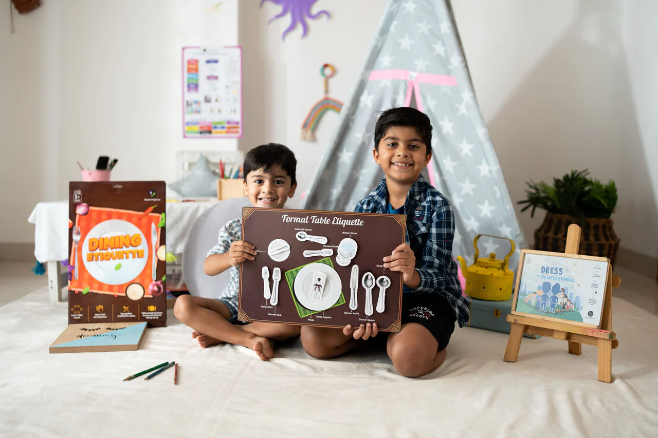 ILEARNNGROW Dining Etiquettes Sheets a comprehensive tool designed to refine your dining skills and elevate your social grace. - PyaraBaby