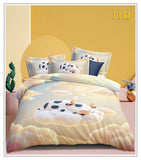 Kids Designer Disney Panel Bedsheet featuring colorful Disney-themed character prints, soft comfortable fabric, and a playful panel design to brighten kids' bedrooms and create a fun sleeping space.