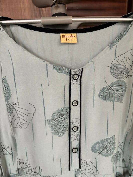 Bhuvika Rayon Dobby Anarkali Maternity Feeding Kurti – Stylish, comfortable, and effortlessly functional for pregnancy and beyond.