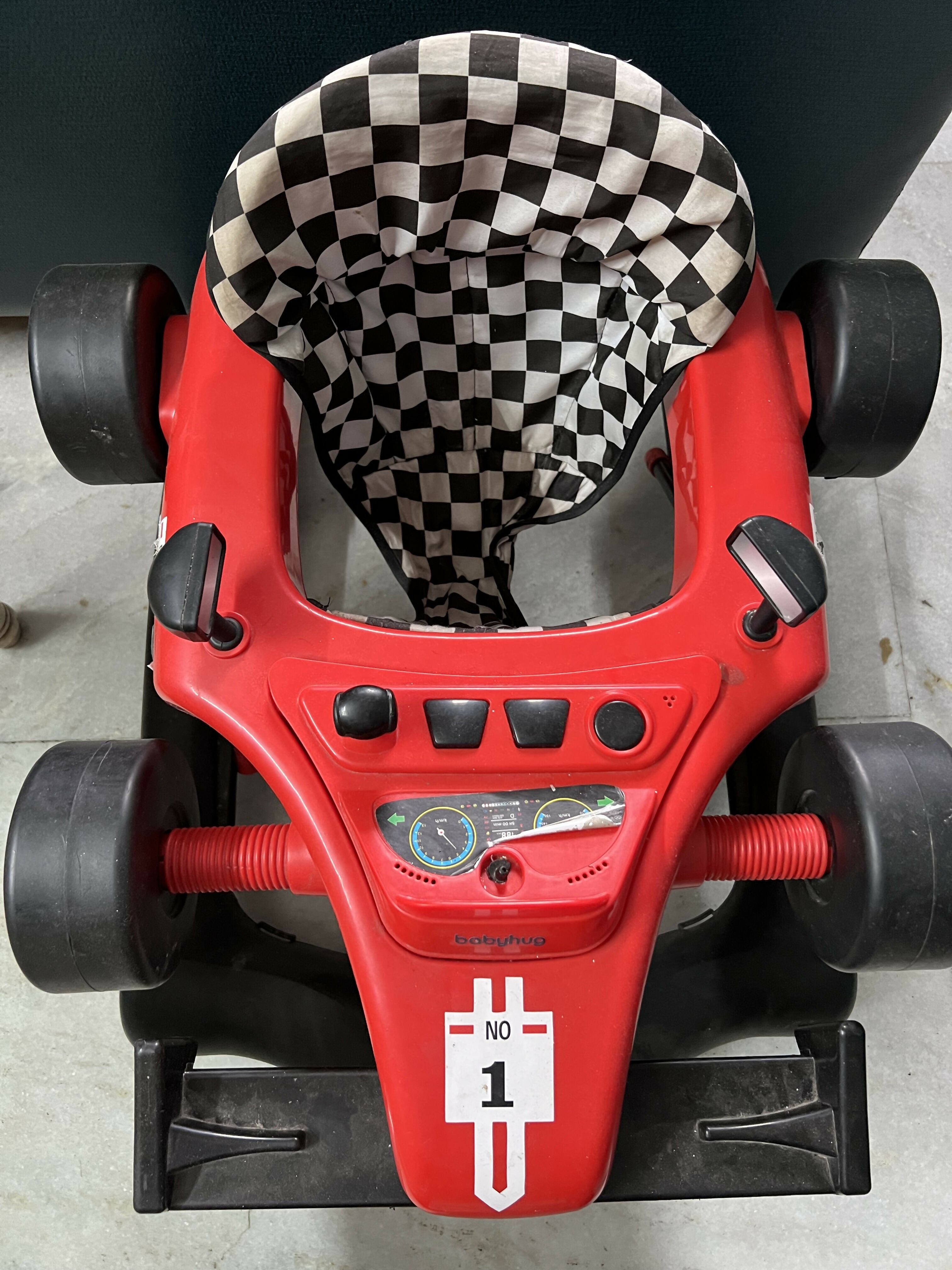 F1 BABYHUG Activity Walker for Baby featuring an engaging activity setup, supportive seat, sturdy frame and smooth-moving wheels for supervised playtime, exploration and interactive fun.