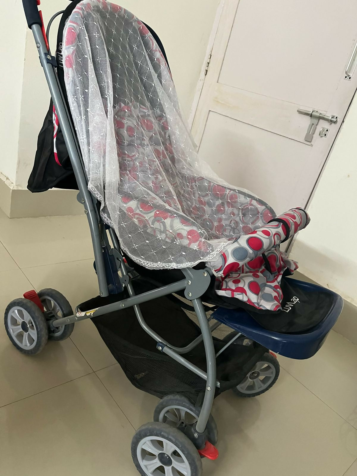 Buy LUVLAP Stroller/Pram – Comfortable, Foldable Baby Stroller with Safety Harness & Storage Basket