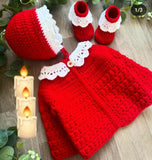 Soft and cozy Sweater, Cap, and Booties Set for babies, offering warmth, comfort, and style for colder days.
