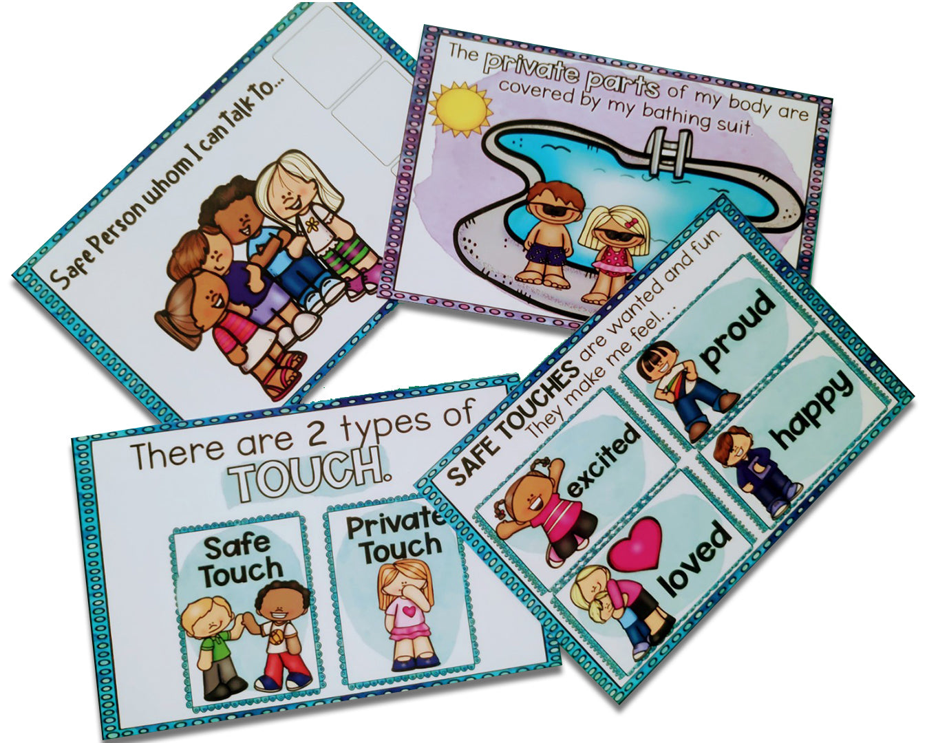 ZOOPLAY Safe and Unsafe Touch Flashcards