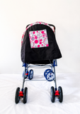 LuvLap Starshine baby stroller with foldable reclining travel pram design, adjustable canopy, safety harness, smooth wheels, and comfortable travel support for babies and toddlers.