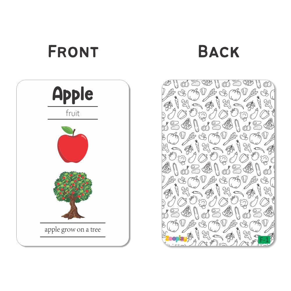 ZOOPLAY Fruits and Vegetables Flashcards