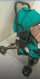 LUVLAP Galaxy stroller with reclining seat, smooth wheels, safety harness, adjustable canopy, and comfortable travel design for babies and toddlers.