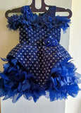 Dress your little one in elegance with this Navy Blue Partywear Frock, perfect for making her shine at any special occasion!