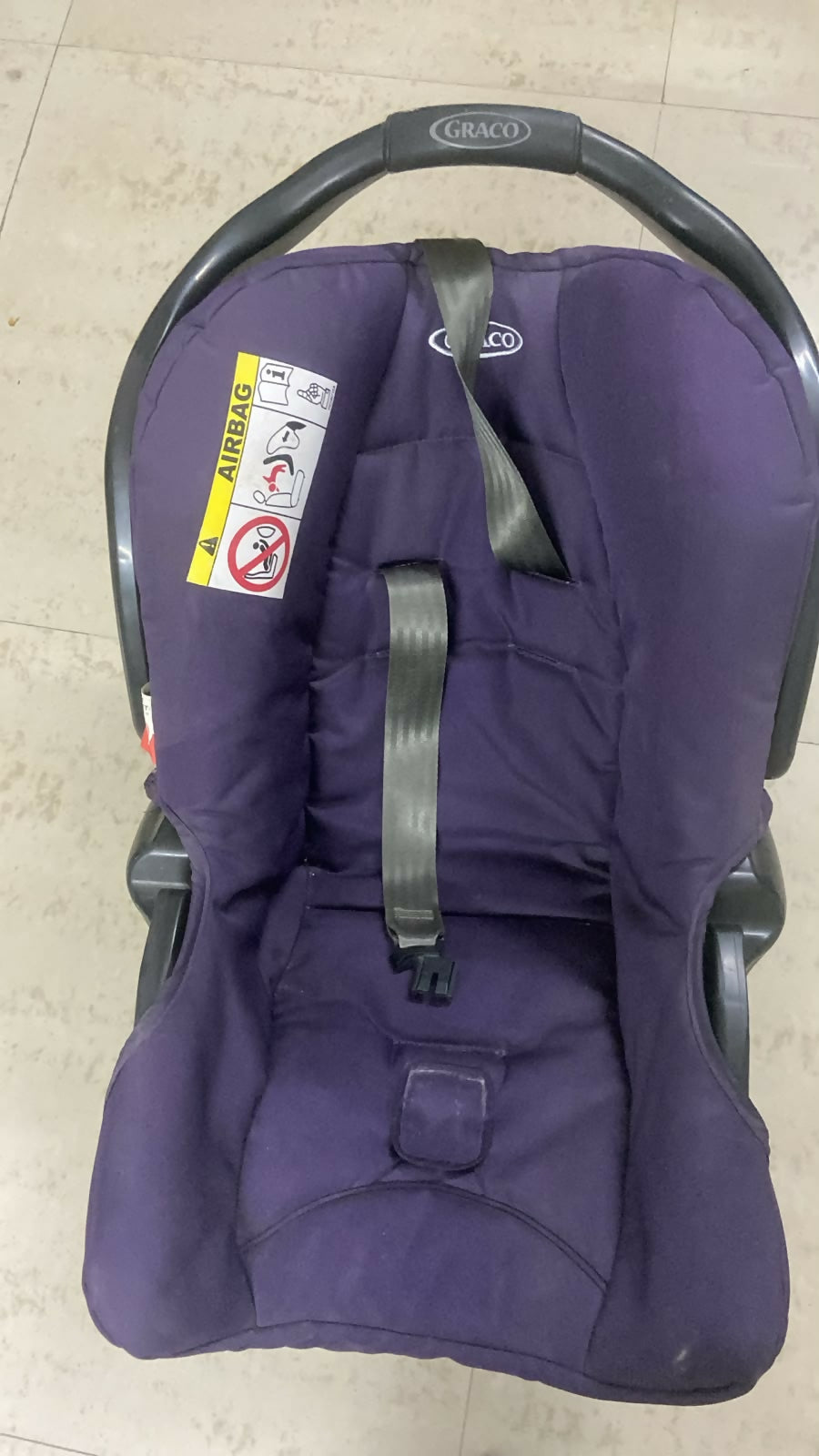 GRACO Sky Junior Baby Car Seat in Purple Shadow, Almost New condition, featuring comfortable padded seating, secure harness, supportive design, and practical functionality for convenient everyday car travel with your little one.