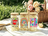 Teacher's Day Special Personalized Glass Tumbler with Steel Straw