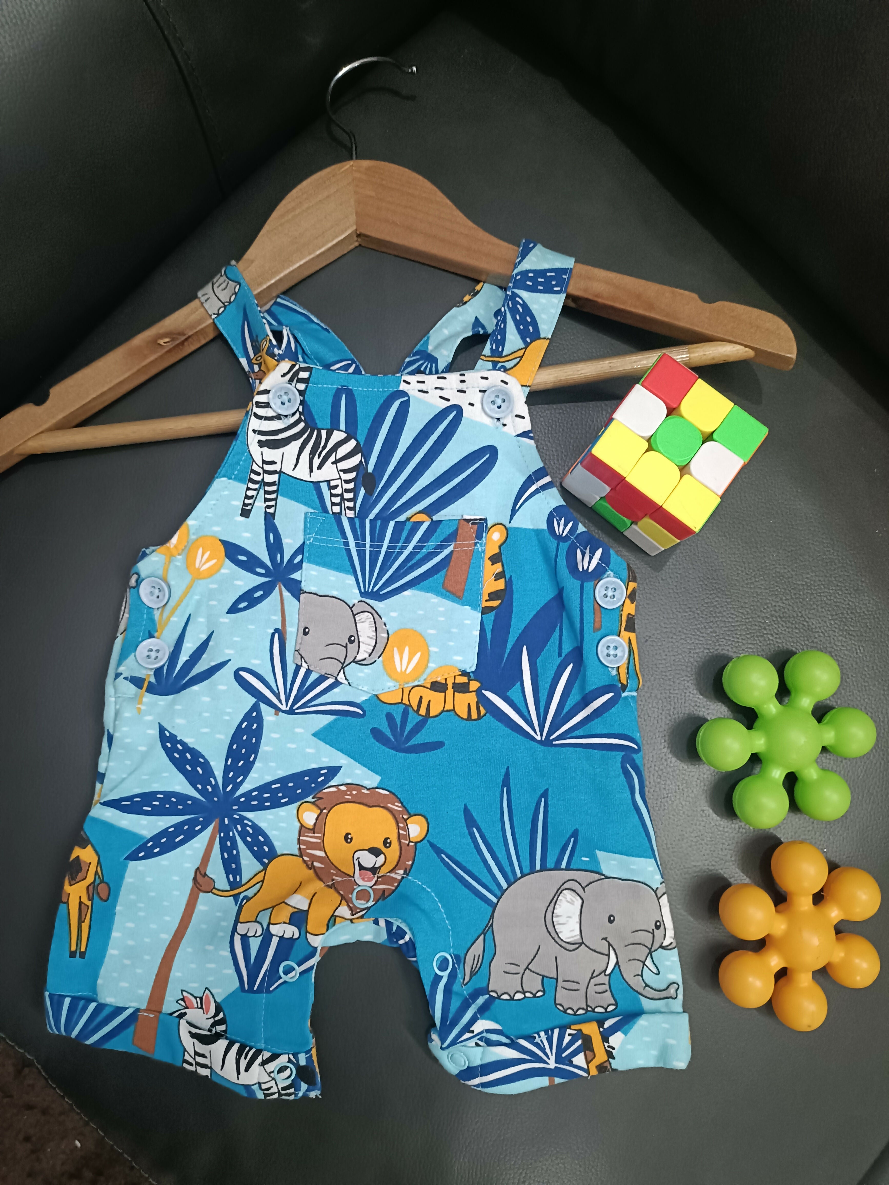 KIDZOVA Dungri Sets/ Dungaree Set, Blue