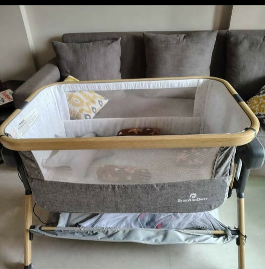 StarAndDaisy 3-in-1 Baby Co-Glide Electric Swing Cradle with Mosquito Net | 0-3 Years