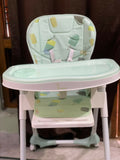 R for Rabbit Marshmallows high chair with adjustable seating, feeding tray, secure safety harness, sturdy frame, and comfortable support for babies during mealtimes.
