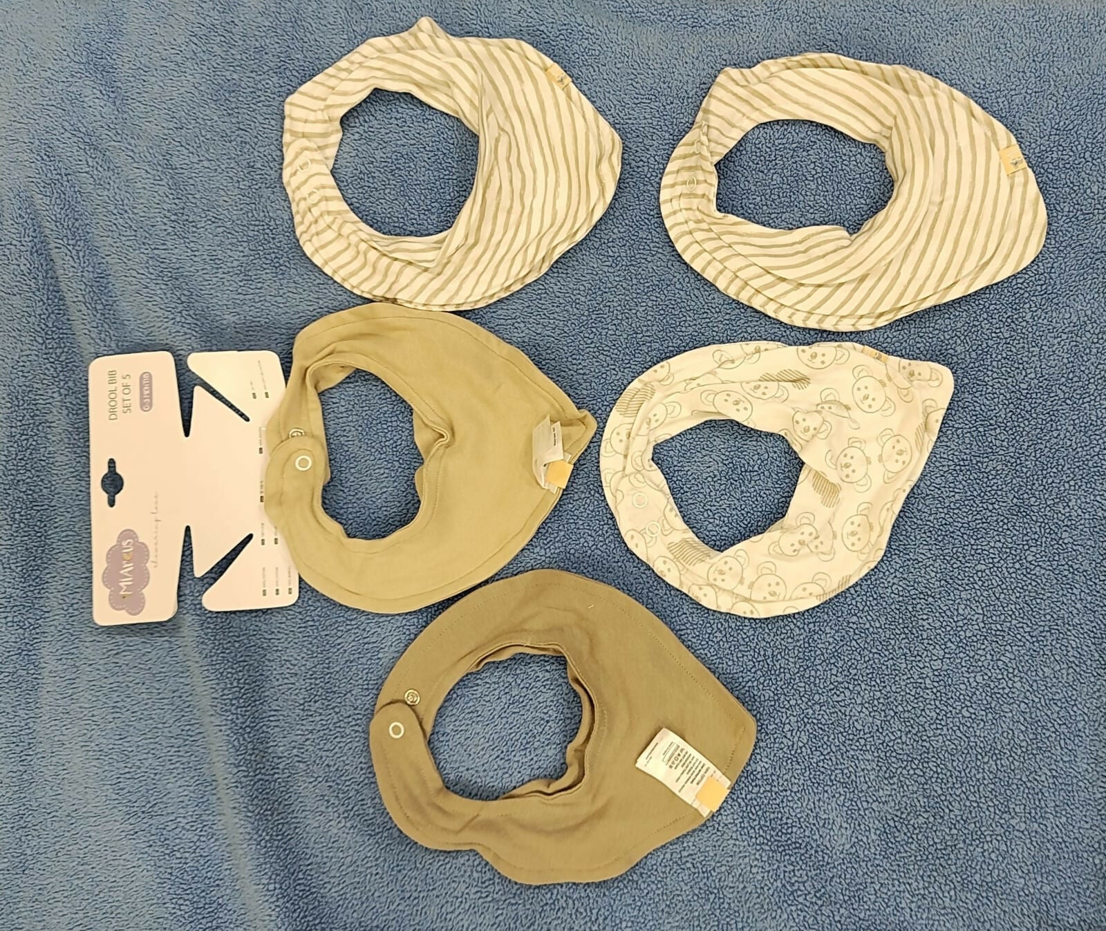 MI ARCUS Feeding, Drool Bibs for Baby Boys, Girls, Newborns(pack of 5)