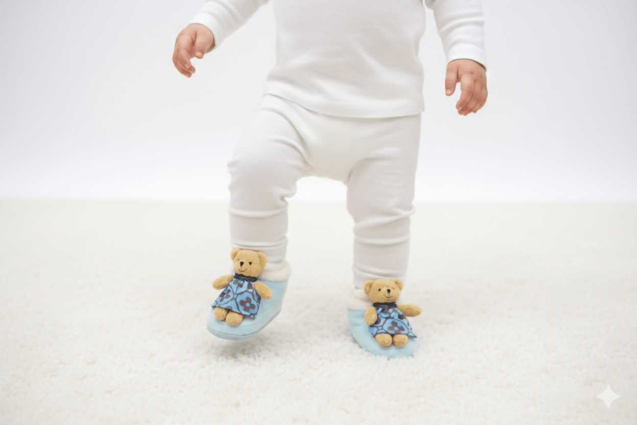 Baby booties cozy and comfortable