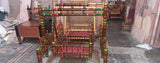 Wooden Pure Teak Wood Big Cradle With Parna