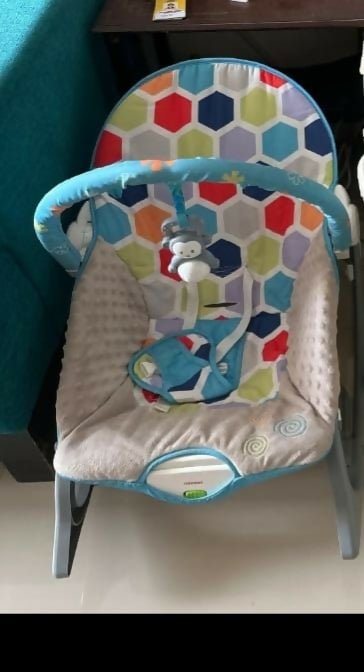 INFANTSO Baby Rocker & Bouncer with comfortable padded seating, gentle rocking and bouncing motion, safety harness, supportive backrest, and lightweight design for supervised relaxation and playtime.