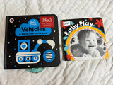 High contrast baby books – set of 2, newborn stage onwards, premium quality, barely used.