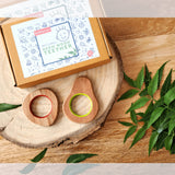 Explore shapes and soothe gums with Babycov's Cute Neem Wood Teethers - natural comfort for safe and playful chewing!