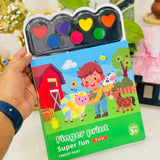 Fingerprint activity book set for kids with fun art activities, easy-to-follow designs, and creative exercises that encourage imagination, fine motor skills, and sensory learning.