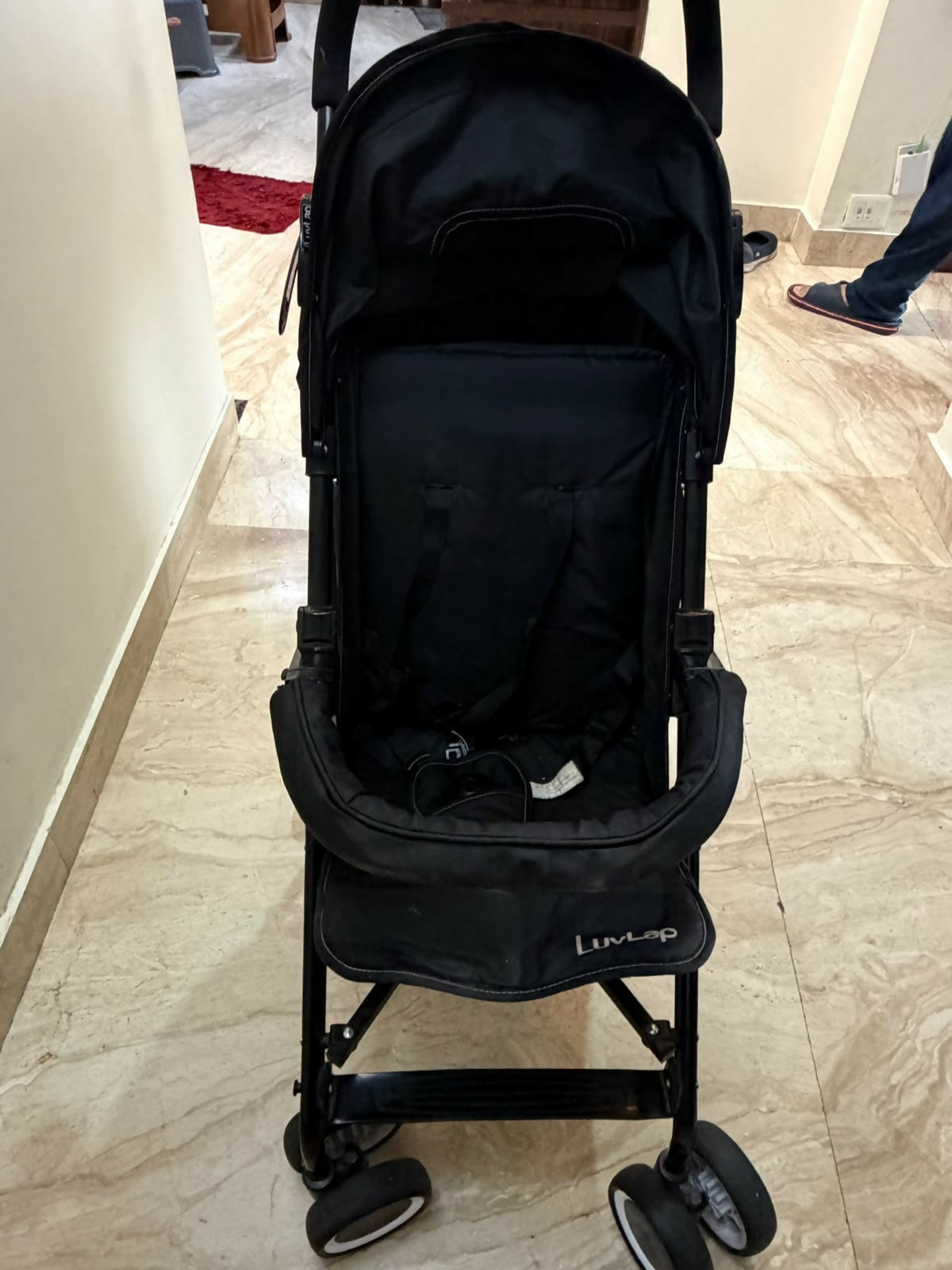 LUVLAP City Baby Stroller/Pram – Lightweight Foldable Travel Buggy with Reclining Seat, 5-Point Safety Harness, Extendable Canopy, Storage Basket & Swivel Wheels for Babies 6–36 Months