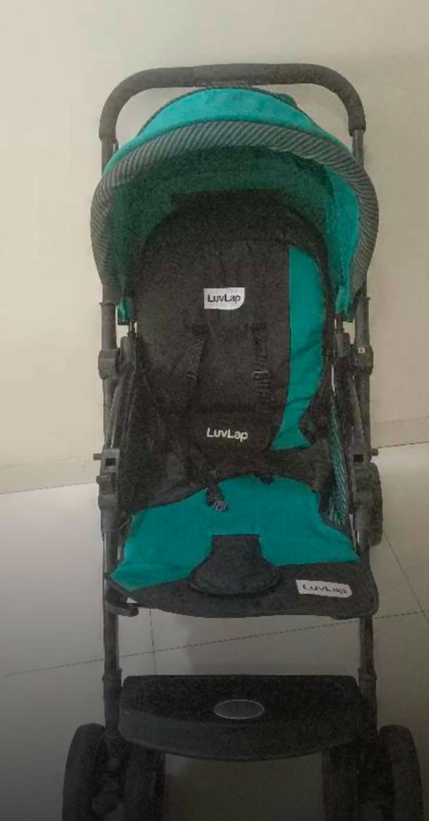 LUVLAP Galaxy stroller with reclining seat, smooth wheels, safety harness, adjustable canopy, and comfortable travel design for babies and toddlers.