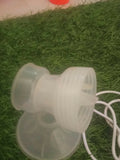 LUVLAP Adore electric breast pump with LUVLAP feeding bottle, adjustable suction settings, compact design, and convenient milk collection support for breastfeeding mothers.