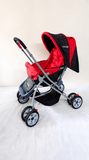 LuvLap Galaxy Baby Stroller Pram 18258 B120 with reversible handle, 5-point safety harness, comfortable reclining seat, protective canopy, foldable frame, smooth wheels, and convenient storage for everyday outings.
