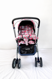 LuvLap Starshine baby stroller with foldable reclining travel pram design, adjustable canopy, safety harness, smooth wheels, and comfortable travel support for babies and toddlers.