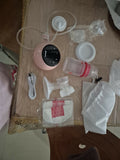 LuvLap Adore Single Electric Breast Pump with adjustable suction modes, soft silicone massage cushion, rechargeable battery, BPA-free components, and a lightweight portable design for comfortable milk expression.