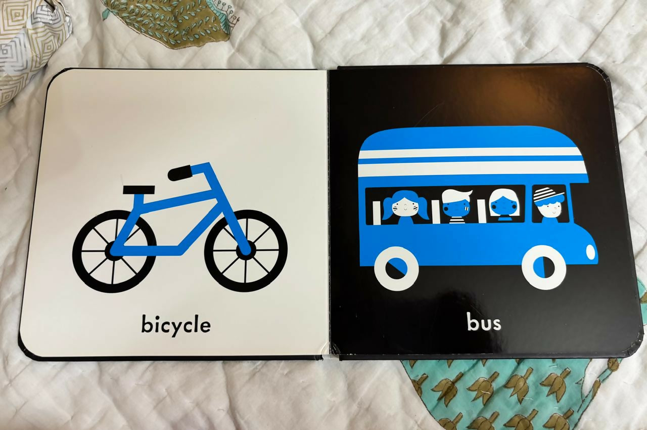 High contrast baby books – set of 2, newborn stage onwards, premium quality, barely used.