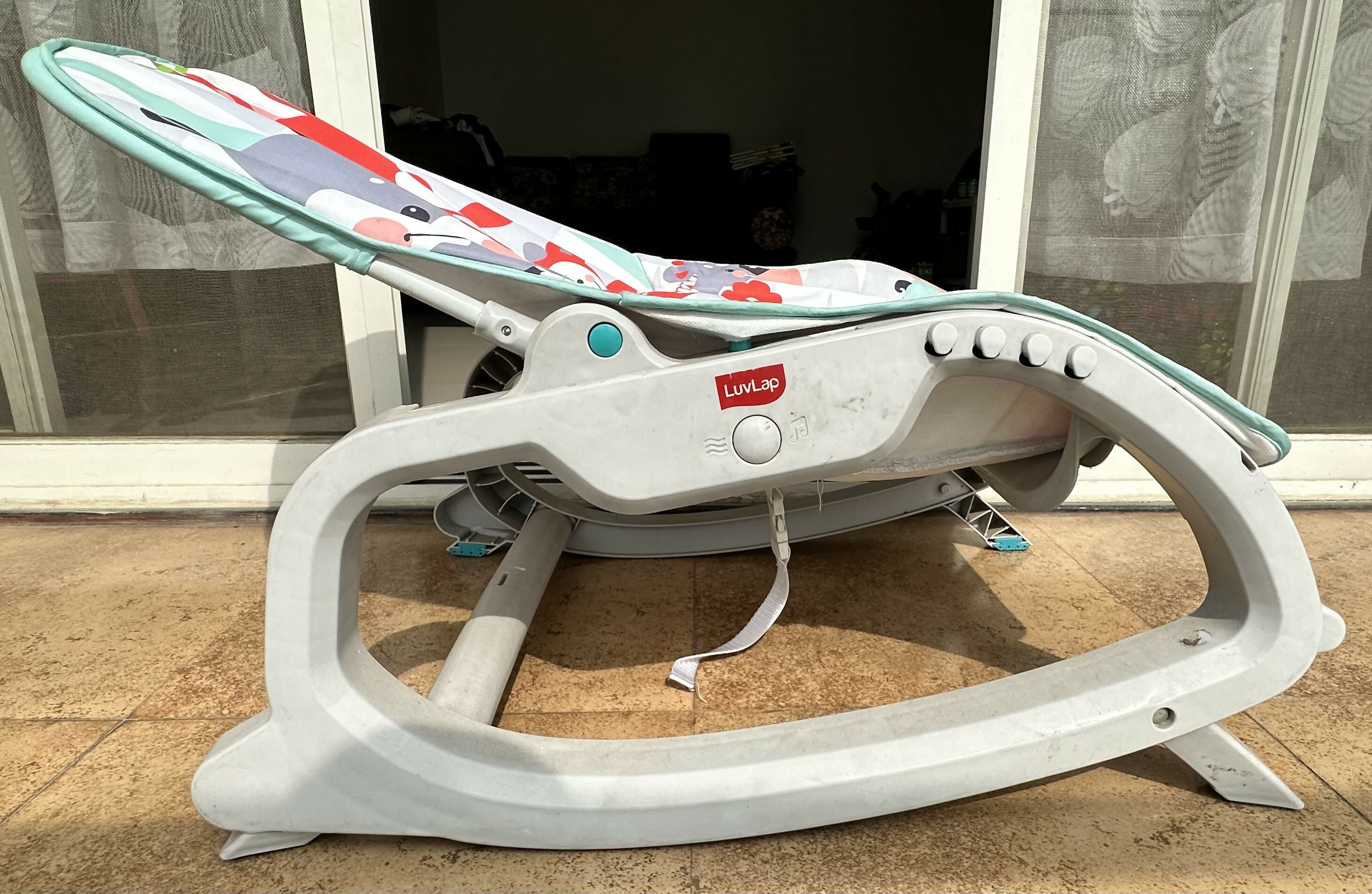 LUVLAP Animal Kingdom 3-In-1 Baby Rocker (HIPPO)