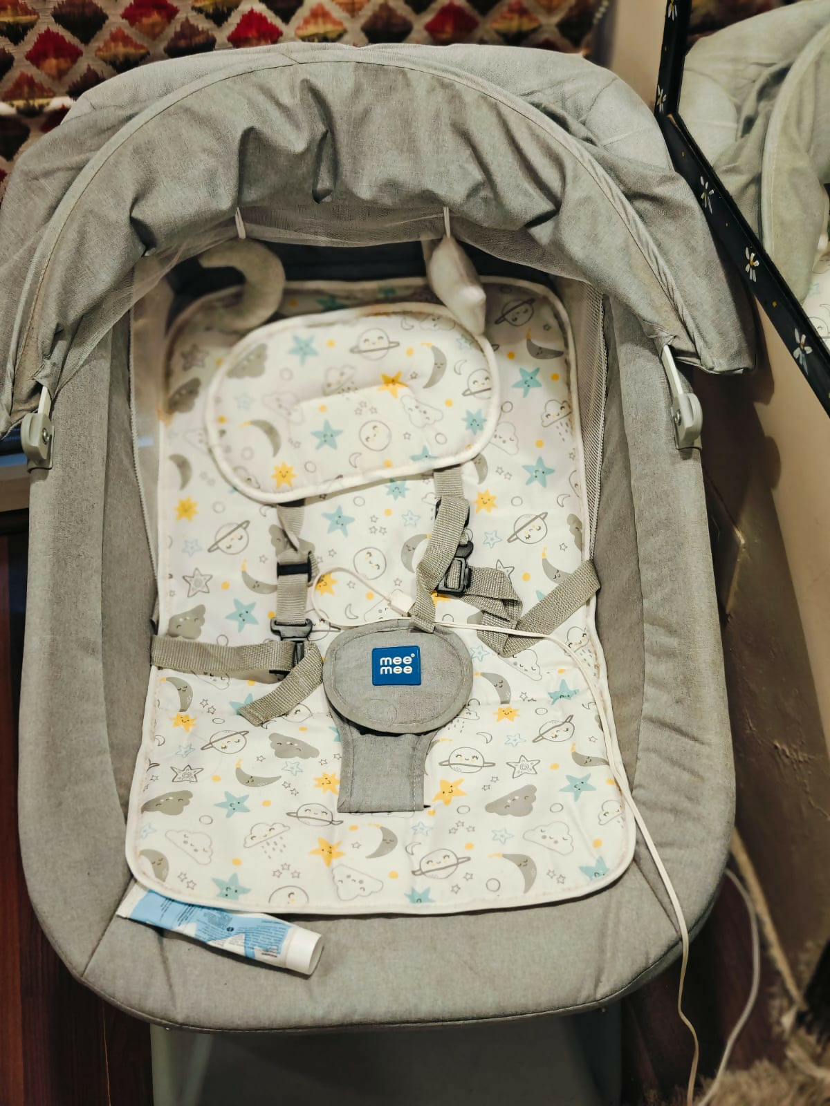 MEE MEE electric baby swing, automatic swing for newborn, portable electric swing, baby rocker with music, hands-free baby soothing chair