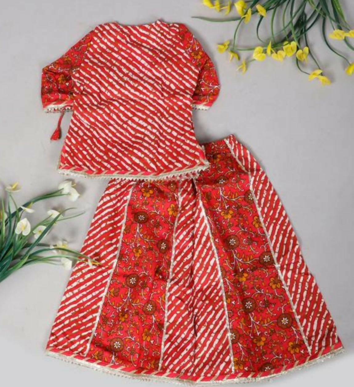 Baby Girl Kurti And Gaghra Set