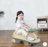 Child playing with a toy car on a website homepage