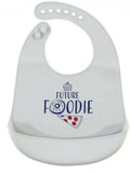 HUDSON BABY Infant Silicone Food Bibs 2 piece, (You Guac My World & Future Foodie)