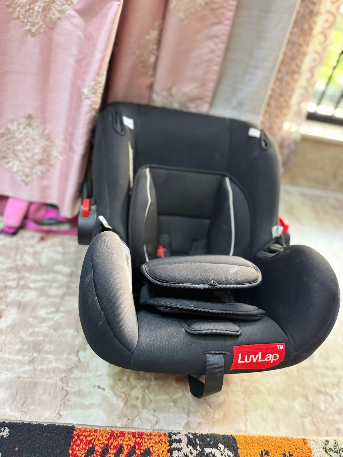 LUVLAP 4 in 1 baby carry cot with multi-position carrying options, cushioned support, secure design, comfortable sleeping space, and convenient travel functionality for babies.