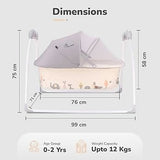 R FOR RABBIT Lullabies Automatic Baby Cradle (Cream)