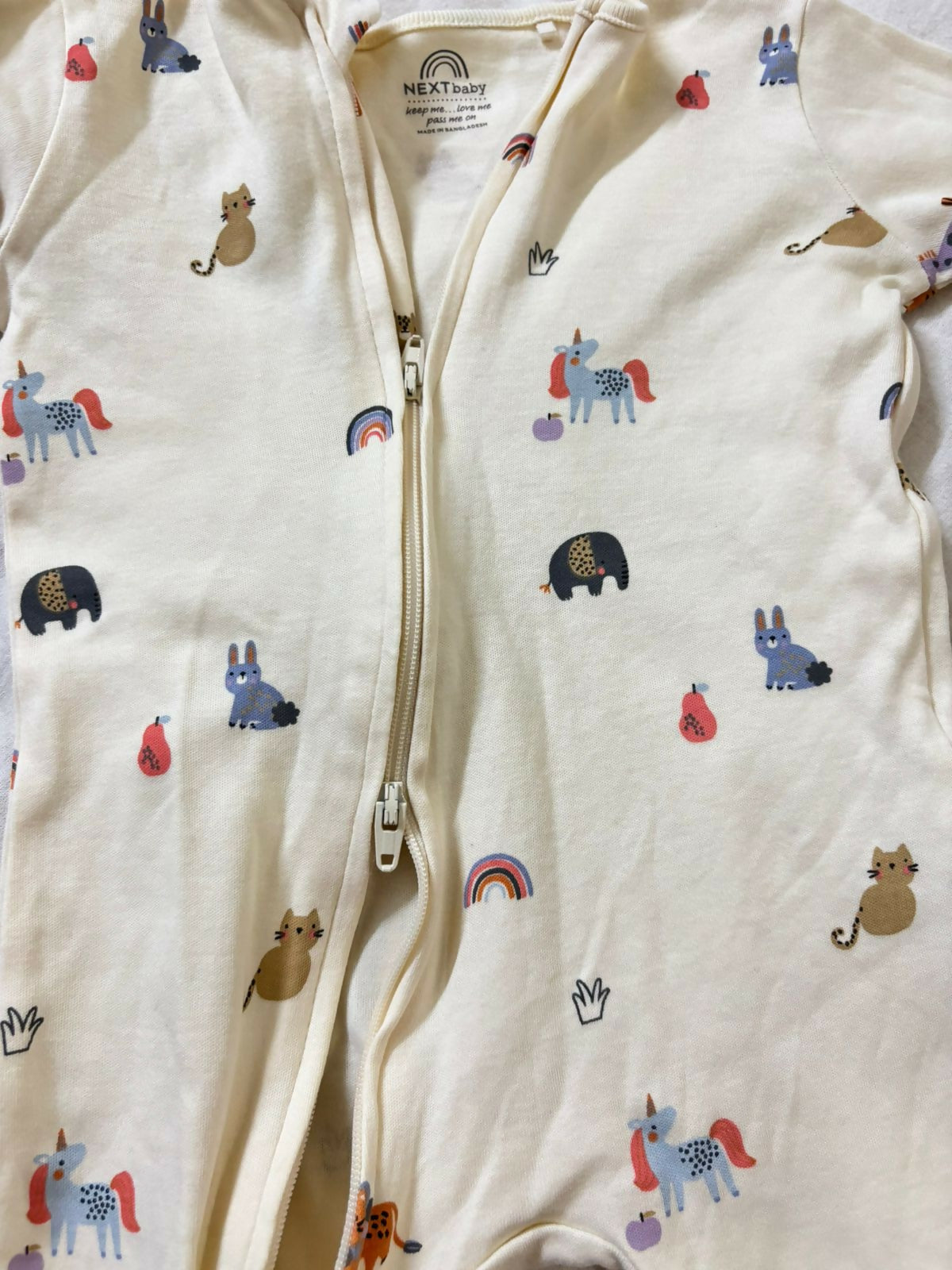 Buy NEXT Baby Sleep Suits – Pack of 3 super soft cotton onesies with 2-way zippers and built-in mitts for all-night comfort.