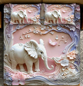 Maa Home Concept Microfiber Double Flat 400 TC Cartoon Bedsheet (Pack of 1, 7D ELEPHANT PRINTED (90X100))