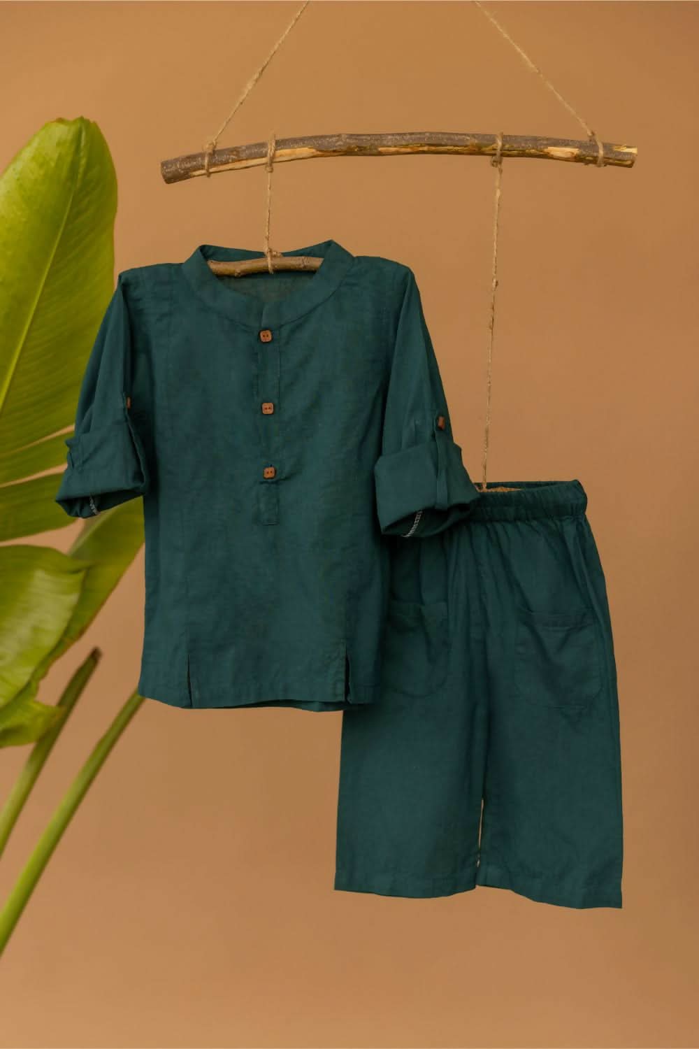 Mr. Evergreen Set - Boy's ethnic wear kurta pajama set - PyaraBaby