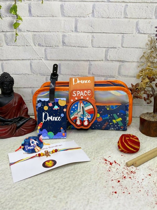 Personalized MOGAMBO Combo – Raksha Bandhan Special featuring customized gifting items, festive theme, unique personalization, and thoughtful keepsake elements for celebrating sibling bonds.